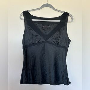 Black Express design studio Vintage Y2K 100% Silk tank top fits Size M